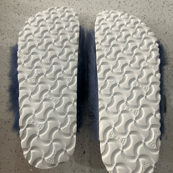 Birkenstock Arizona Hairy Hyper Mauve Sandals Size EU 38 Narrow Fit - Picture 4 of 4